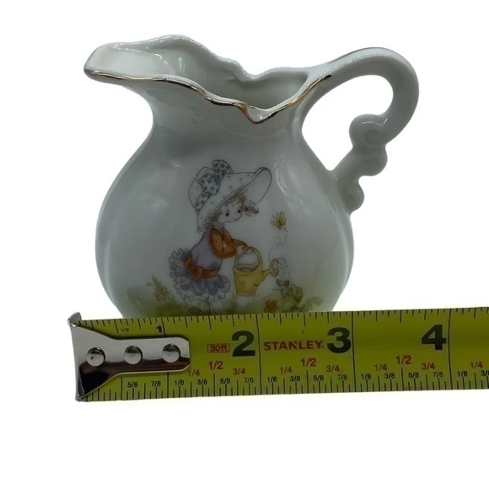 Vintage Holly Hobbie Porcelain Pitcher Creamer Made in Japan